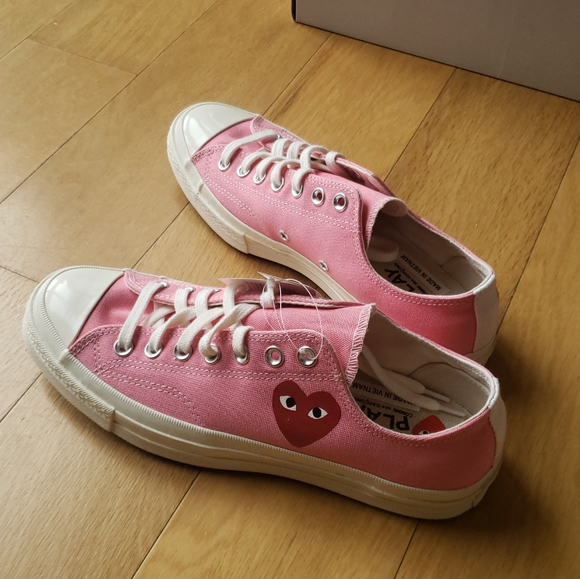 Converse Chuck PLAY Comme des Garçons pink sneakers mens 9 - Picture 6 of 9